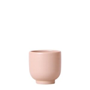 Kolibri Home | Glazed bloempot - Zandkleurige keramieken sierpot met glans - Ø6cm
