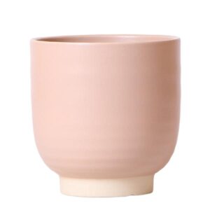Kolibri Home | Glazed bloempot - Zandkleurige keramieken sierpot met glans - Ø12cm
