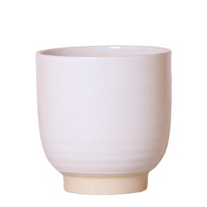 Kolibri Home | Glazed bloempot - Witte keramieken sierpot met glans - Ø12cm