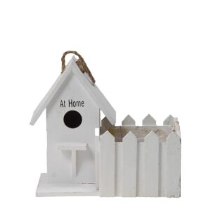 Kolibri Home | Birdhouse bloempot - witte houten sierpot Ø12cm