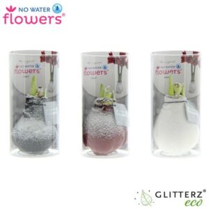 No Water Flowers Waxz Snow in Koker - 3 stuks - Ø7 cm - ↕15 cm