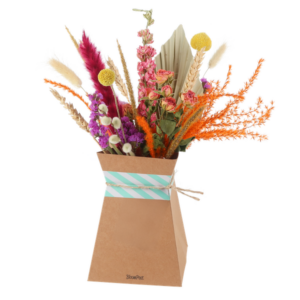 Droogbloemen boeket incl. vouwvaas