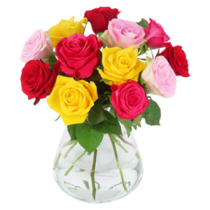 Colorful Roses - brievenbusboeket kleurrijk