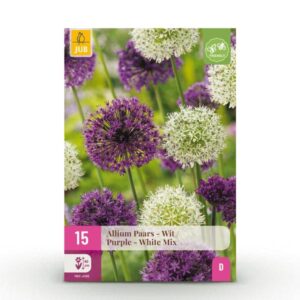15x Allium Purple - White Mix - Sierui paars-wit mengsel - Paars en Wit - Zomerbloeier - Bolmaat 10/12