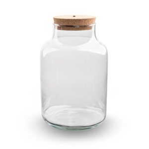 Terrarium fles met verlichting - Milky - Ø 21 cm ↑ 30 cm