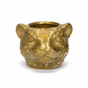 Planter Luipaard D12x9,5cm - Goud - D12x9,5cm