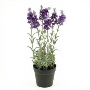 1x Kunst lavendel - Paarse plant in pot - kunstplant - 28 cm