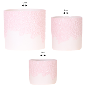 Kolibri Company | Combi deal | Bloom sierpot roze – set 6 cm + 9 cm + 12 cm