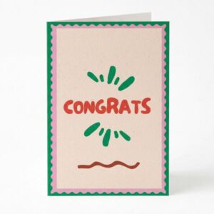Wenskaart "Congrats" - A6 Gevouwen - Voeg persoonlijke boodschap toe