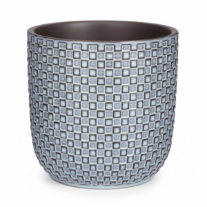 Mini pot relief blauw D7